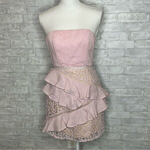 Saints+Secrets Elegant Pink Strapless Dress M